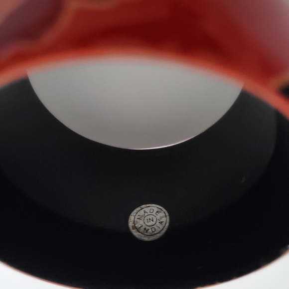 Gorgeous Vibrant Flower Bangle Made in India. Thick bracelet 3 ¼" wide opening - Picture 6 of 10